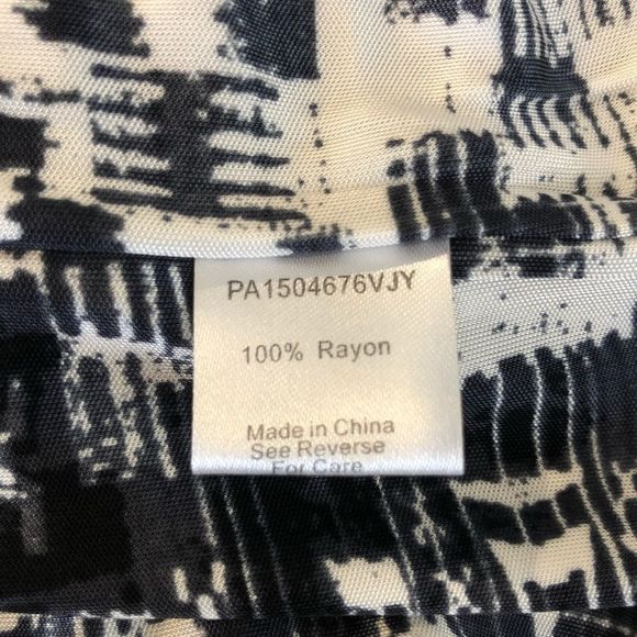 Parker Catalina Mini Dress in Gazette Print Black White size XS Dolman Surplice - Picture 12 of 15